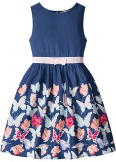 Платье с принтом бабочки для девочек Bpc Bonprix Collection, синий