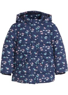 Зимняя куртка для девочки с лошадками Bpc Bonprix Collection, синий