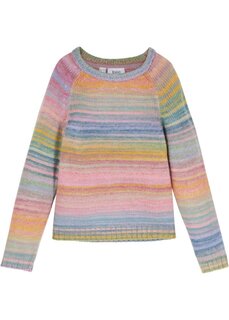 Вязаный свитер для девочки с эффектом spacedye Bpc Bonprix Collection, голубой