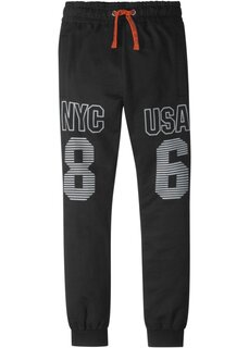 Спортивные штаны для мальчиков с принтом Bpc Bonprix Collection, черный