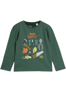 Рубашка для мальчика с длинными рукавами Bpc Bonprix Collection, зеленый