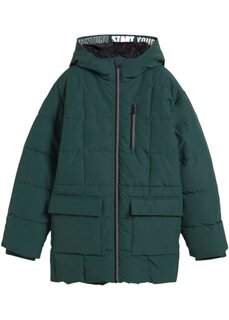 Длинная зимняя куртка для мальчика Bpc Bonprix Collection, зеленый