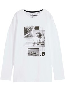 Рубашка для мальчика с длинными рукавами Bpc Bonprix Collection, белый