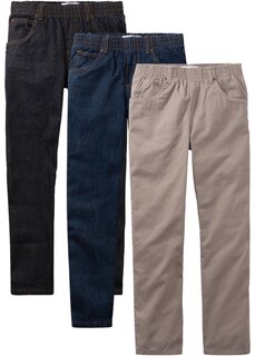 Брюки без застежек для мальчиков (3 шт) свободного кроя John Baner Jeanswear, черный