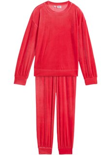 Бархатный костюм для отдыха для девочек Bpc Bonprix Collection, пурпурный