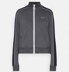 Толстовка Nike Sportswear Zip-up, темно-серый/белый
