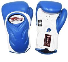 Боксерские перчатки Twins Special BGVL6, белый / синий