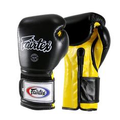 Боксерские перчатки Fairtex BGV9, черный / желтый