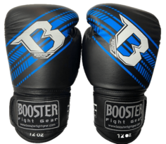 Боксерские перчатки Booster BGLV4, черный / синий