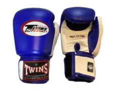 Боксерские перчатки Twins Special BGVLa2 Air Flow, белый / синий