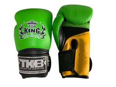 Боксерские перчатки Top King Super Air, зеленый / черный / желтый