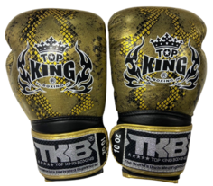 Боксерские перчатки Top King Super Snake TKBGSS-02, черный / золотой