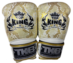 Боксерские перчатки Top King Super Snake Air TKBGSS-02, белый / золотой