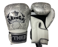 Боксерские перчатки Top King TKBGSS02 Air Super Snake, белый / серебряный