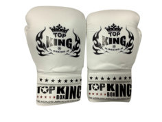 Боксерские перчатки Top King на шнуровке, белый