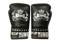 Боксерские перчатки Top King на шнуровке, черный