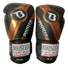 Боксерские перчатки Booster BGLV3, черный / бронзовый