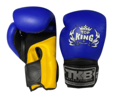 Боксерские перчатки Top King Super Air, синий / желтый / черный