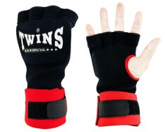 Перчатки-бинты быстрые Twins Special CH7, черный / красный