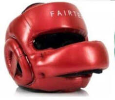 Шлем боксерский Fairtex Pro Sparring Head Guard HG17, красный