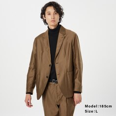 Атласная куртка сзади Мужская PLST, коричневый