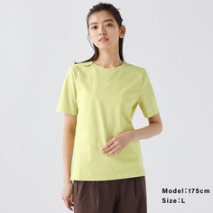 Компактная футболка из шелковистой смеси хлопка PLST, зеленый