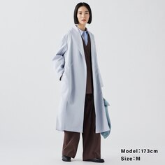 Пальто из смесового льна с шалевым воротником PLST, синий