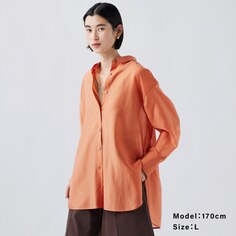 Прозрачная рубашка PLST, оранжевый
