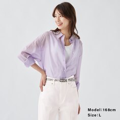 Прозрачная рубашка PLST, фиолетовый