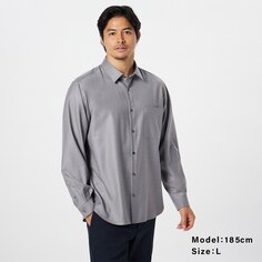 Рубашка из вискозы со стандартным воротником Мужская PLST, серый