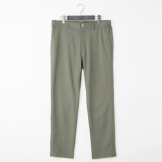 Узкие зауженные брюки из вискозного льна Мужчины PLST, зеленый