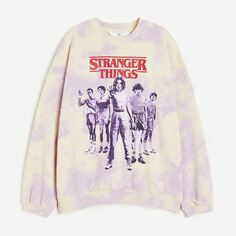 Свитшот H&amp;M Stranger Things Oversized Printed, светло-фиолетовый H&M