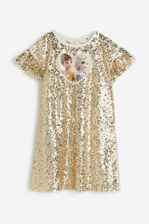 Платье H&amp;M Disney Frozen Sequined, золотистый H&M