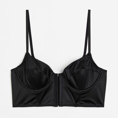 Корсет H&amp;M Non-padded Satin, черный H&M