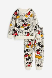 Пижамный комплект H&amp;M Disney Mickey Mouse Printed, 2 предмета, beige H&M