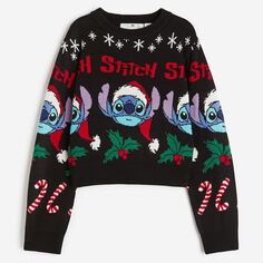 Джемпер H&amp;M Disney Lilo &amp; Stitch Jacquard-knit, черный H&M