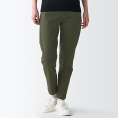 Вертикальные и горизонтальные эластичные брюки-чиносы для мальчика MUJI, хаки зеленый