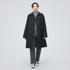 Водоотталкивающее пальто с воротником MUJI, черный