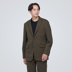 Эластичная куртка с начесом MUJI, темно коричневый