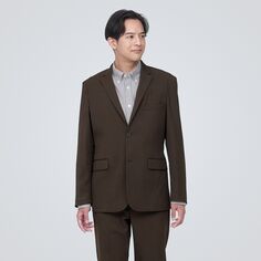 Водоотталкивающая эластичная куртка MUJI, темно коричневый