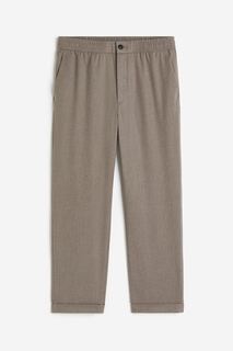 Брюки H&amp;M Regular Fit Twill, серо-бежевый H&M