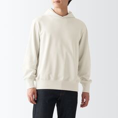 Толстовка пуловер с капюшоном MUJI, светло-серый