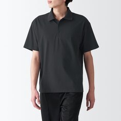 Легкосохнущая рубашка-поло с УФ-обработкой MUJI, черный