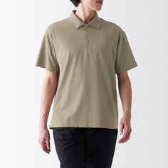Легкосохнущая рубашка-поло с УФ-обработкой MUJI, серовато-коричневый