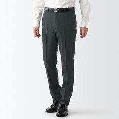 Простые в уходе эластичные брюки без заправок MUJI, темно-серый
