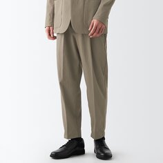 Водоотталкивающие эластичные брюки с одной заправкой MUJI, серовато-коричневый