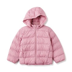 Моющаяся стеганая водоотталкивающая куртка с капюшоном (детская) MUJI, розовый