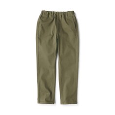 Зауженные брюки с эластичной ластовицей-чиносом (дети) MUJI, хаки зеленый