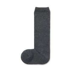 Высокие носки под прямым углом (однотонные/детские) MUJI, угольно-серый