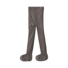 Колготки в рубчик с прямым углом ступни и каблука (детские) MUJI, мокко коричневый